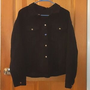 SHEIN Black Button Down